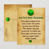 Carte Postale Une Vielle Bénédiction Irlandaise Pour Le Parchemi (Devant / Derrière)