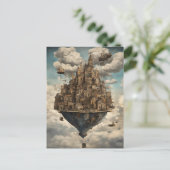 Carte Postale Une ville de Steampunk dans le ciel (Debout devant)