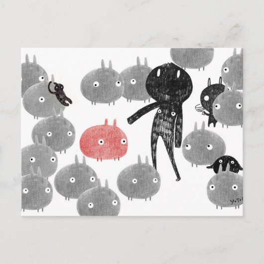 Carte Postale Une visite conviviale au bunnyland 2014 (Devant)