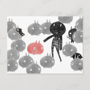 Carte Postale Une visite conviviale au bunnyland 2014