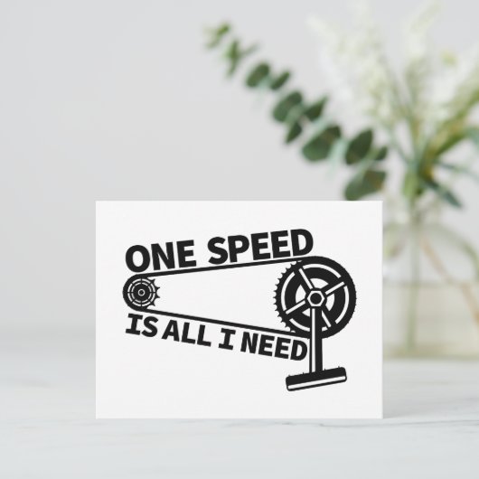 Carte Postale Une vitesse est tout ce dont j'ai besoin, une vite (Debout devant)