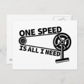 Carte Postale Une vitesse est tout ce dont j'ai besoin, une vite (Devant / Derrière)