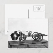 Carte Postale Une voiture à vapeur inventée (Devant / Derrière)