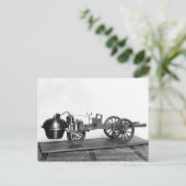 Carte Postale Une voiture à vapeur inventée (Debout devant)