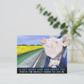 Carte Postale Une Voiture Pour Chaque Cochon (Debout devant)