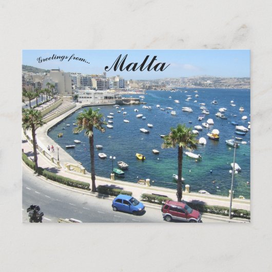 Carte Postale Une vue côtière de Malte (Devant)
