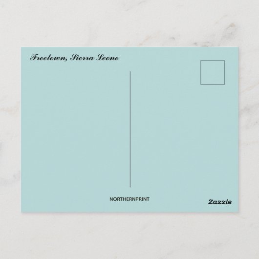 Carte Postale Une vue de Freetown Sierra Leone (Dos)