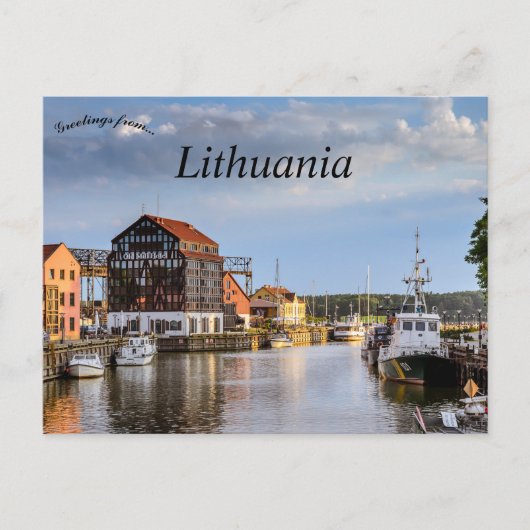 Carte Postale Une vue de Klaipeda Lituanie (Devant)