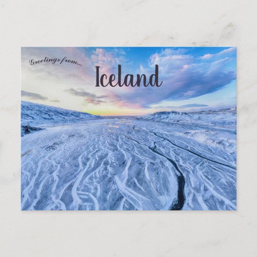Carte Postale Une vue de l'Islande (Devant)