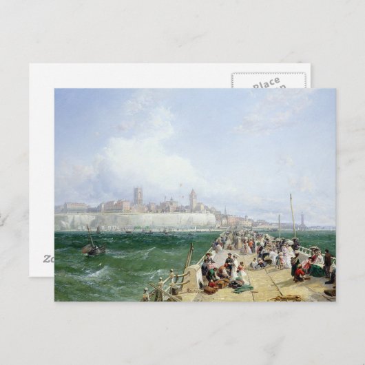 Carte Postale Une vue de Margate du pilier, 1868 (Devant / Derrière)