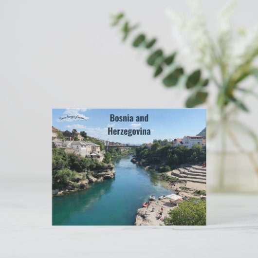 Carte Postale Une vue de Mostar Bosnie-Herzégovine (Debout devant)