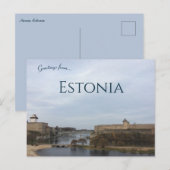 Carte Postale Une vue de Narva Estonie (Devant / Derrière)