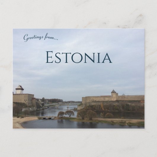 Carte Postale Une vue de Narva Estonie (Devant)