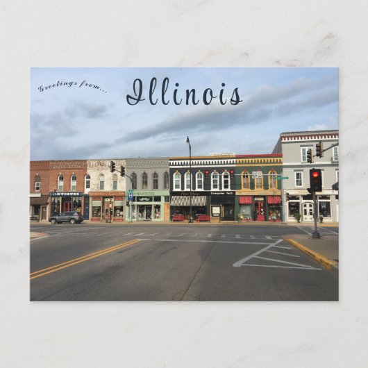 Carte Postale Une vue de Princeton Illinois (Devant)