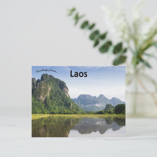 Carte Postale Une vue de Vang Vieng Laos (Debout devant)