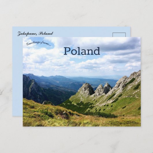 Carte Postale Une vue de Zakopane Pologne (Devant / Derrière)