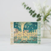 Carte Postale Une vue des feux d'artifice et des illuminations (Debout devant)