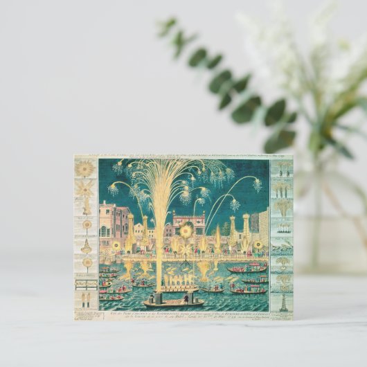 Carte Postale Une vue des feux d'artifice et des illuminations (Debout devant)