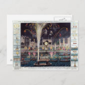 Carte Postale Une vue des feux d'artifice et des illuminations (Devant / Derrière)