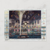 Carte Postale Une vue des feux d'artifice et des illuminations (Devant)