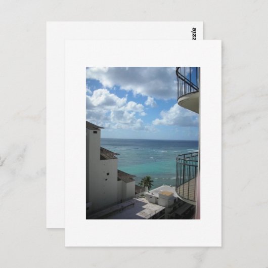 Carte Postale Une vue d'Honolulu (Devant / Derrière)