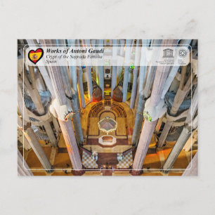 Carte Postale UNESCO - Antoni Gaudí - Sagrada Família - Crypte