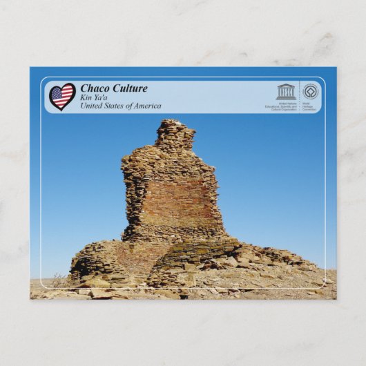 Carte Postale UNESCO - Culture Chaco - Kin Ya'a (Devant)
