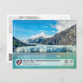 Carte Postale UNESCO - Glacier Bay NP - Glacier Margerie (Devant / Derrière)