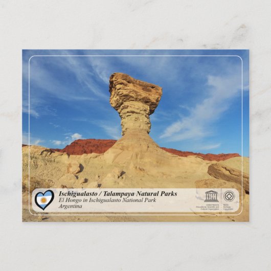 Carte Postale UNESCO - Les parcs naturels d'Ischigualasto / Tala (Devant)