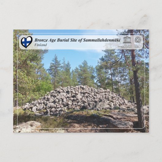 Carte Postale UNESCO - Lieu funéraire de l'âge de bronze de Samm (Devant)