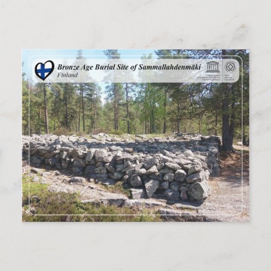 Carte Postale UNESCO - Lieu funéraire de l'âge de bronze de Samm (Devant)