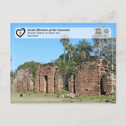Carte Postale UNESCO - Missions jésuites de la Guarani (Devant)