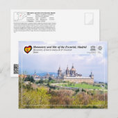 Carte Postale UNESCO - Monastère de San Lorenzo de El Escorial (Devant / Derrière)