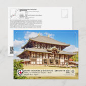 Carte Postale UNESCO - Monuments de l'Ancien Nara - Tôdai-ji (Devant / Derrière)