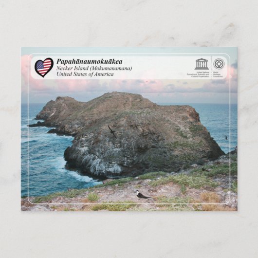 Carte Postale UNESCO - Papahānaumokuākea - Île Necker (Devant)