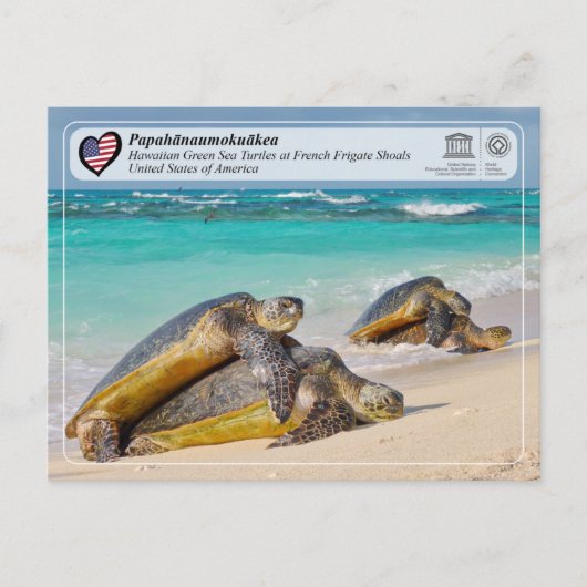 Carte Postale UNESCO - Papahānaumokuākea - les Atolls des Frégat (Devant)
