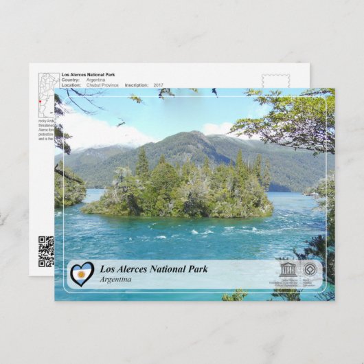 Carte Postale UNESCO - Parc national Los Alerces (Devant / Derrière)