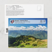 Carte Postale UNESCO - Parc national olympique - Hurricane Ridge (Devant / Derrière)