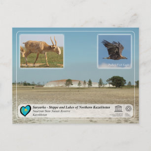Carte Postale UNESCO - Saryarka - Réserve naturelle d'État de Na