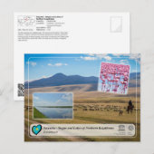 Carte Postale UNESCO - Saryarka - Steppe et lacs du Kazakhstan (Devant / Derrière)