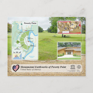 Carte Postale UNESCO - Terres monumentales de Poverty Point