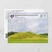 Carte Postale UNESCO - Terres monumentales de Poverty Point (Devant / Derrière)