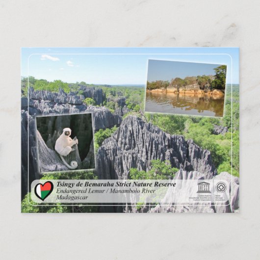 Carte Postale UNESCO - Tsingy de Bemaraha Strict Nature Reserve (Devant)