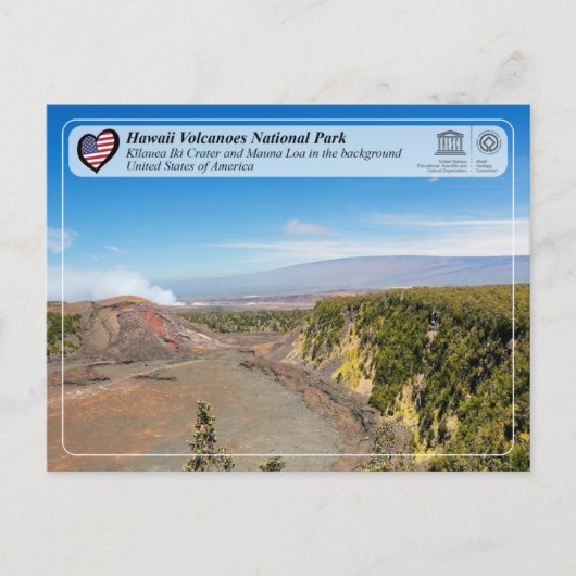 Carte Postale UNESCO - Volcans d'Hawaii - Mauna Loa et Kīlauea (Devant)