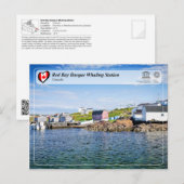 Carte Postale UNESCO WHERE - Station baleinière basque de Red Ba (Devant / Derrière)