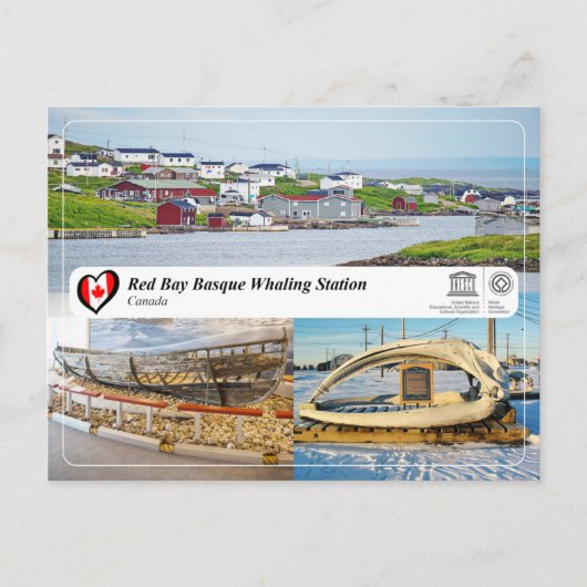 Carte Postale UNESCO WHERE - Station baleinière basque de Red Ba (Devant)