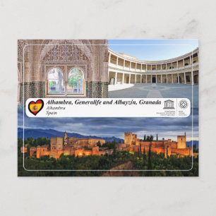 Carte Postale UNESCO WHS - Alhambra, Grenade