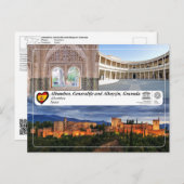 Carte Postale UNESCO WHS - Alhambra, Grenade (Devant / Derrière)