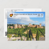 Carte Postale UNESCO WHS - Alhambra, Grenade (Devant / Derrière)