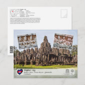 Carte Postale UNESCO WHS - Angkor - Bayon Temple (Devant / Derrière)